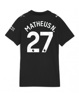 Billige Fotballdrakt Manchester City Matheus Nunes #27 Replika Bortedrakt Dame 2025-26 Kortermet Billige Fotballdrakt Manchester City Matheus Nunes #27 Replika Bortedrakt Dame 2025-26 Kortermet